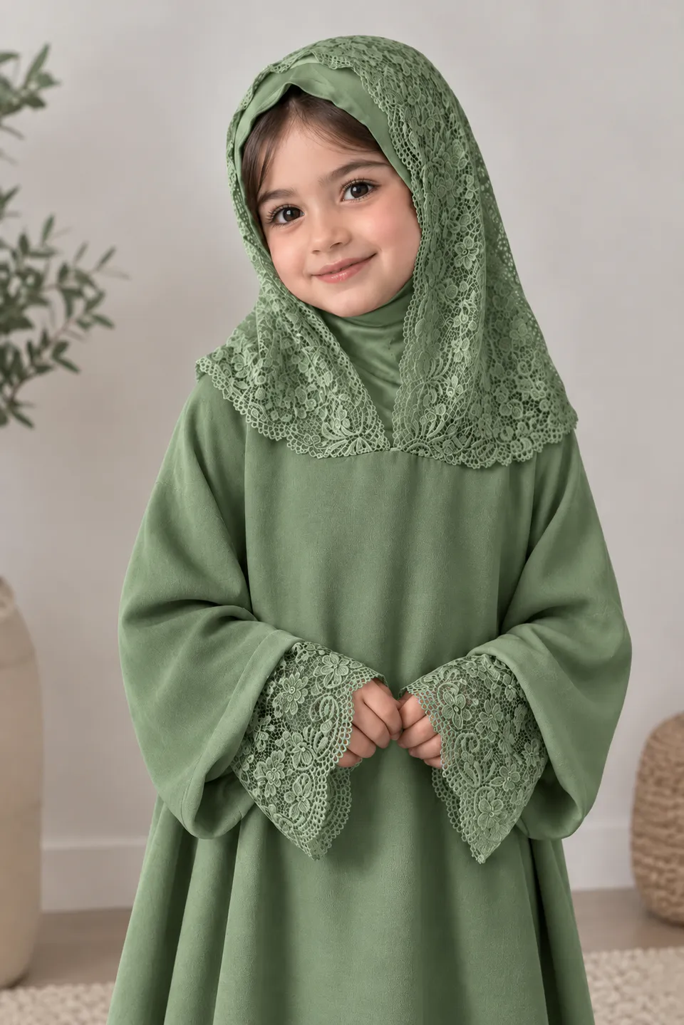 Abaya de prière avec Dentelle
