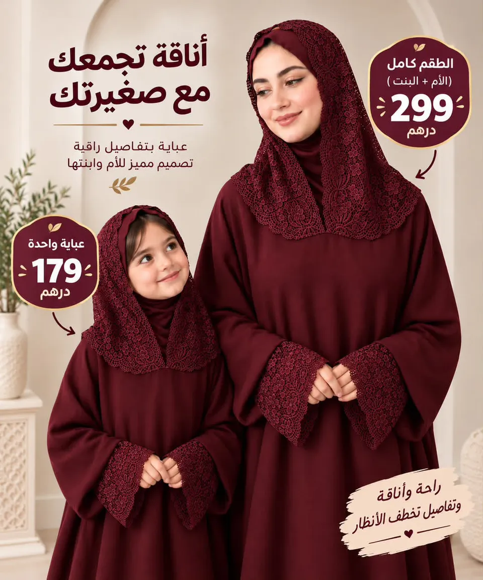 Abaya de prière avec Dentelle